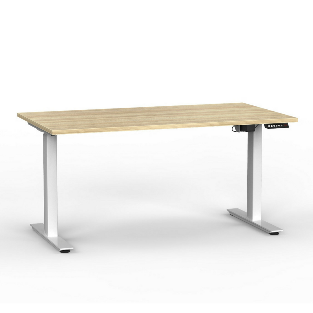 DESK Agile BOOST Digital Sit Stand  Atlantic Oak Top