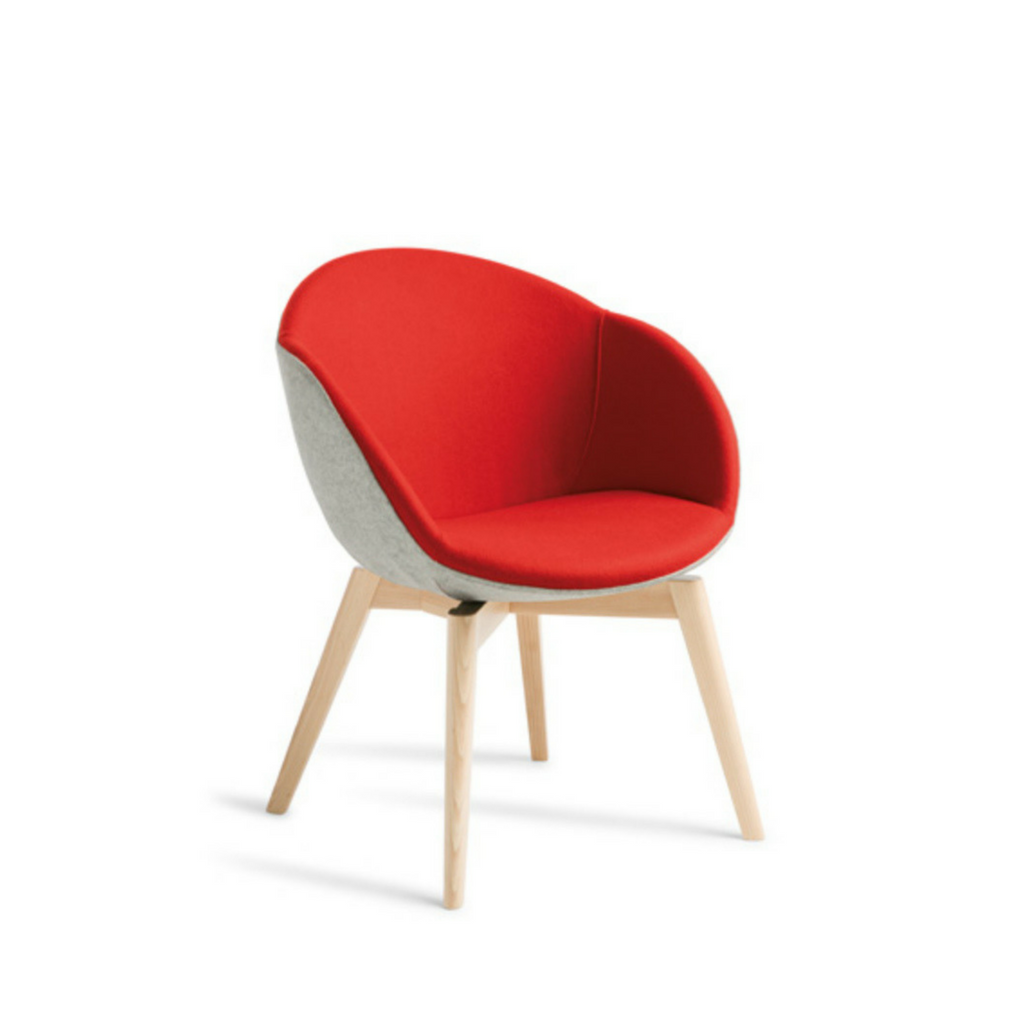 Amelia Visitor Chair Timber Base