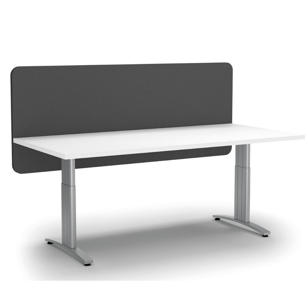 Acoustic Desk Mounted Screen Partition 600mm High Modesty Panel