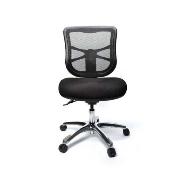Buro Metro Black Mesh Back Office Chair Polished Base
