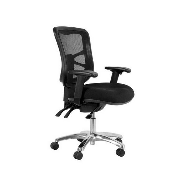 Buro Metro Black Mesh Back Office Chair Polished Base