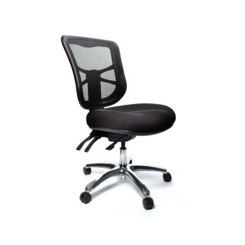 Buro Metro Black Mesh Back Office Chair Polished Base