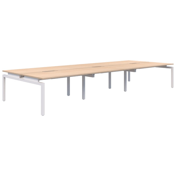 Balance Straight Desk Back To Back 6 Person POD