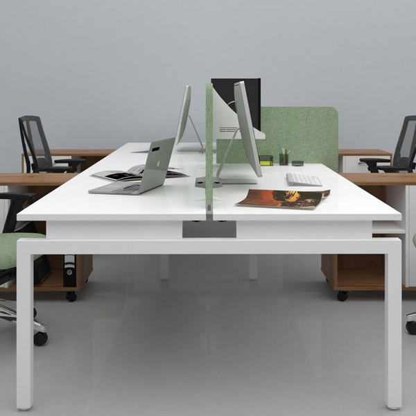 Balance Straight Desk Back to Back 4 Person Pod