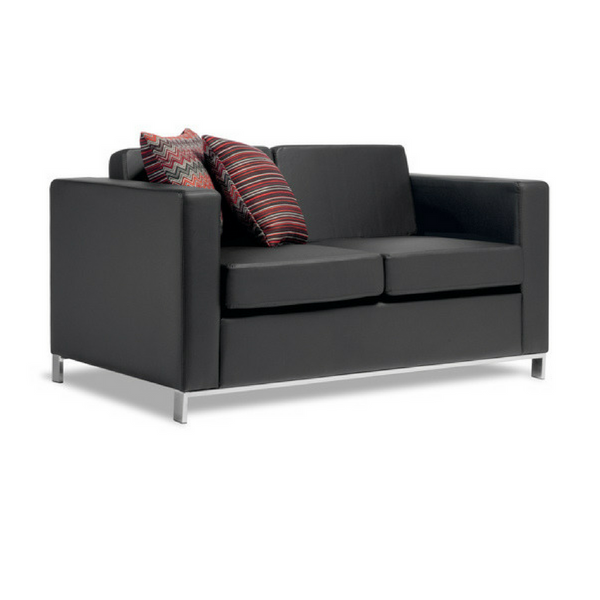 Carlo Seating Black Leather Look Vinyl - available now from Workspace Direct