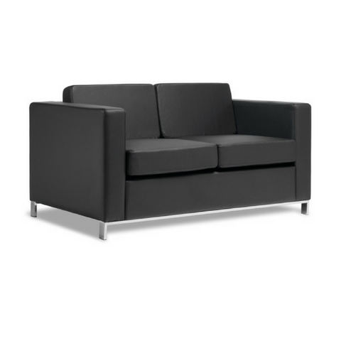 Carlo Seating Black Leather Look Vinyl - available now from Workspace Direct