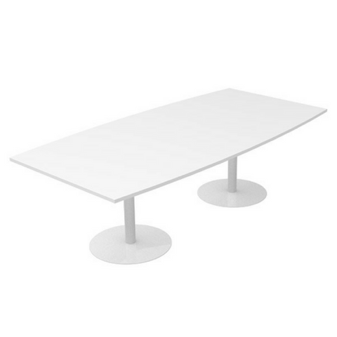CLASSIC Boardroom Table Bow White  Base