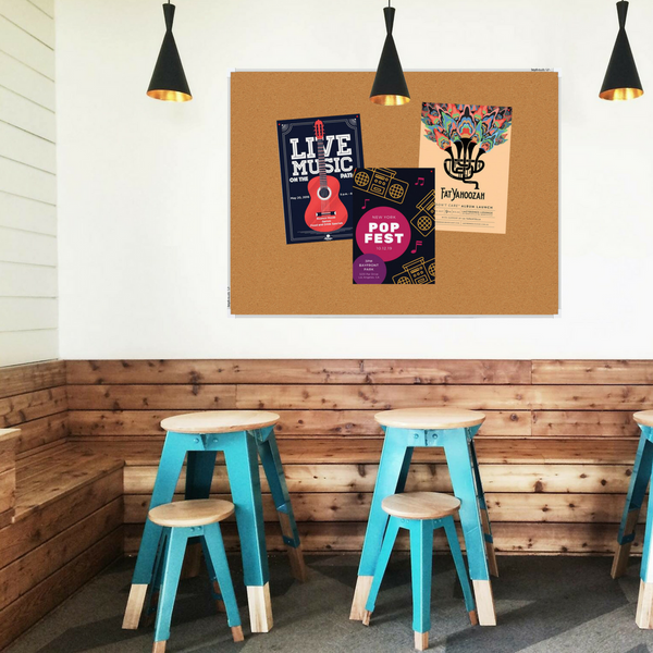 Cork Pinboard Single Sided Aluminium Frame