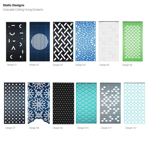 Cascade Static Ceiling Hung Screen