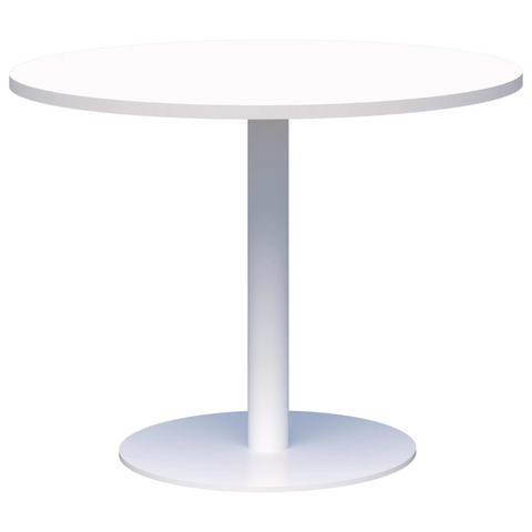 CLASSIC Meeting Tables Round White Base Assorted Tops