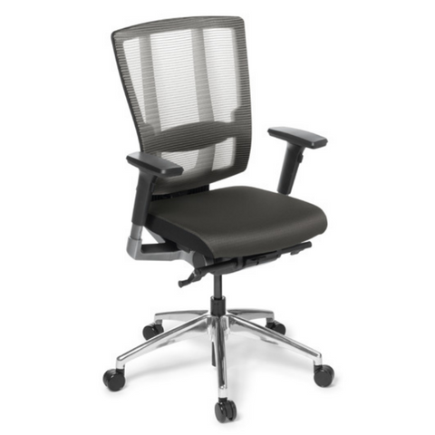 Cloud Ergo with Polished Aluminium Base Office Chair with Arms