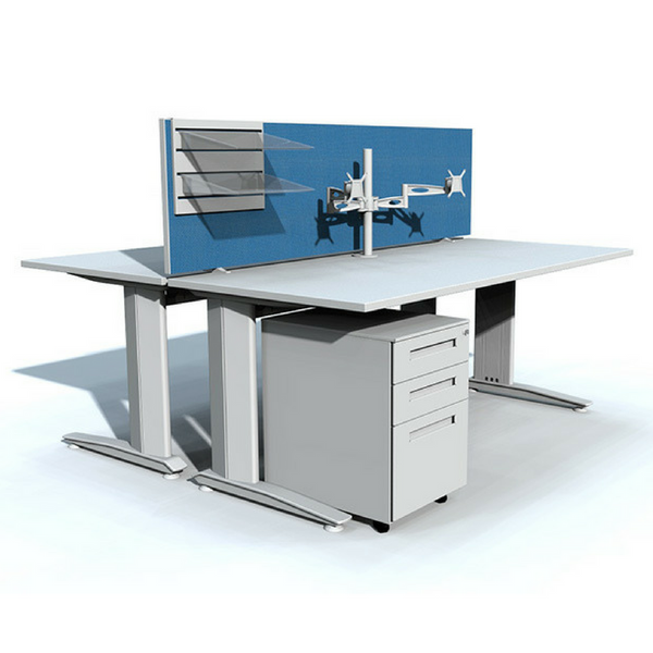 Energy Straight Desk - White Top