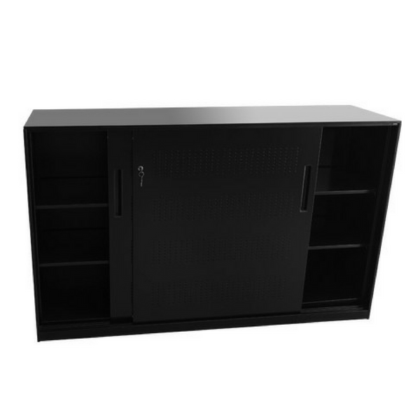 Europlan Steel Slider Door Cabinet Black
