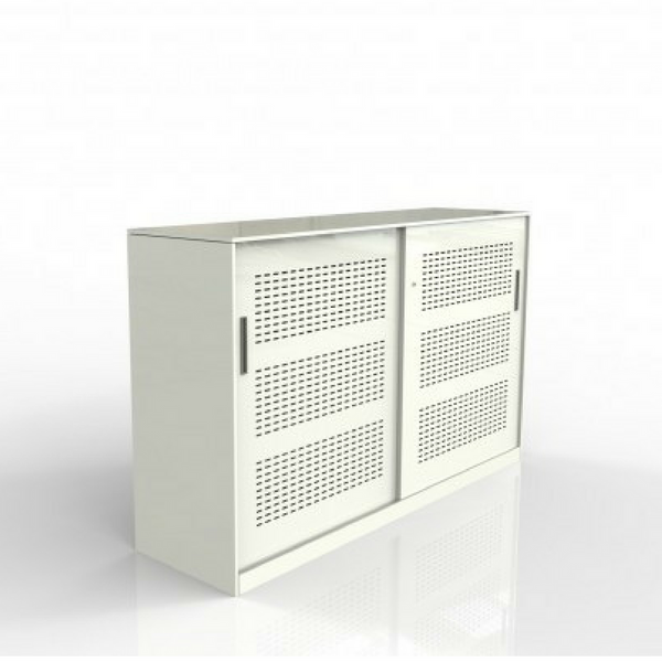 Europlan Steel Slider Door Cabinet White