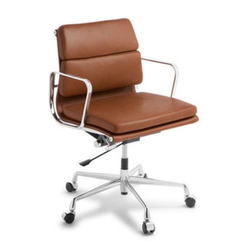 Eames Replica Midback Soft Pad Executive Chair Tan Leather