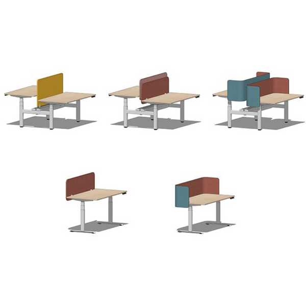 Edge Desk Mounted Fabric Screens 650mm High