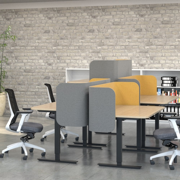 Edge Desk Mounted Fabric Screens 650mm High