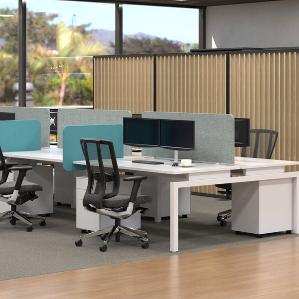 Edge Desk Top Mounted Fabric Screens 465mm High