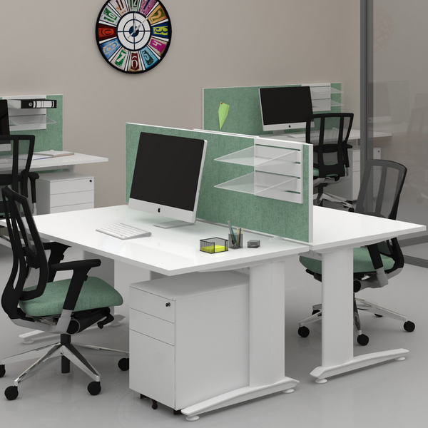 Energy Straight Desk - White Top