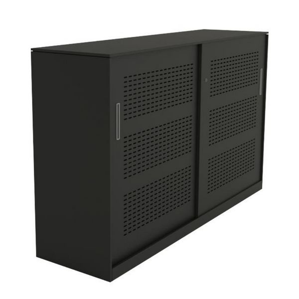 Europlan Steel Slider Door Cabinet Black