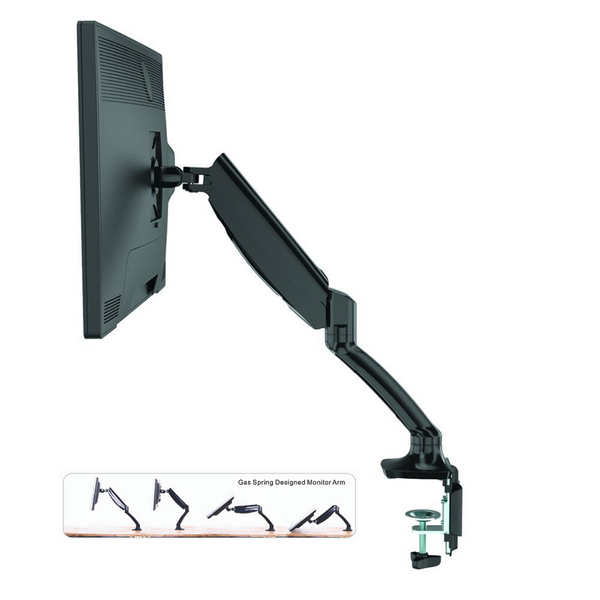 MONITOR ARM GLADIUS SINGLE BLACK
