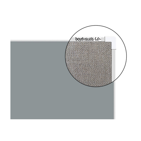 Grey Fabric Pinboard Single Sided Aluminium Frame