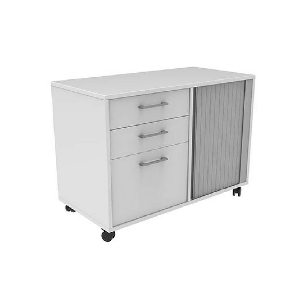 Mascot Mobile Caddy with Drawers & Tambour Storage 650x900x450