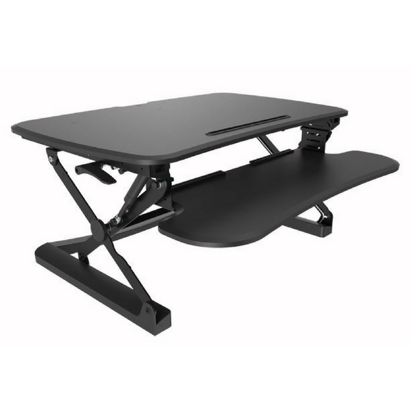Deskalator Sit/Stand Monitor Riser Desk Small Black 680Wx590Dmm