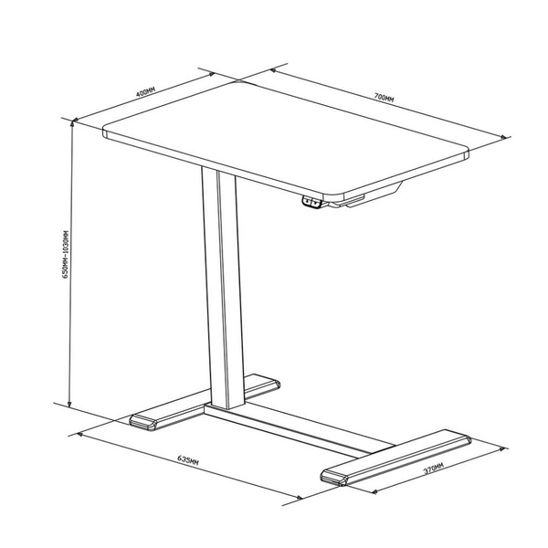Malmo Home Office Electric Sit/Stand Desk 700x400mm