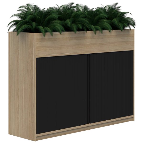 Mascot Tambour Cabinets With Planter Box