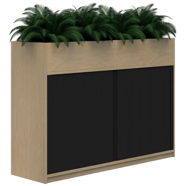 Mascot Tambour Cabinets With Planter Box