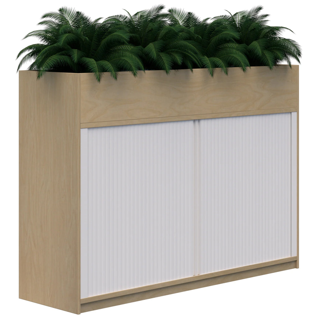Mascot Tambour Cabinets With Planter Box