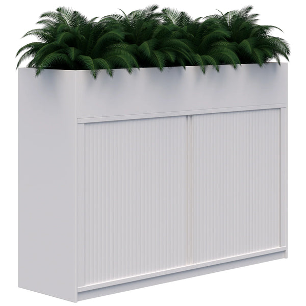 Mascot Tambour Cabinets With Planter Box