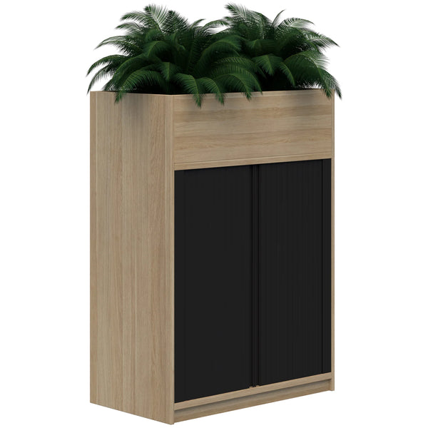 Mascot Tambour Cabinets With Planter Box