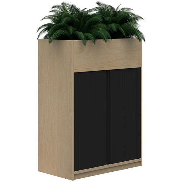 Mascot Tambour Cabinets With Planter Box