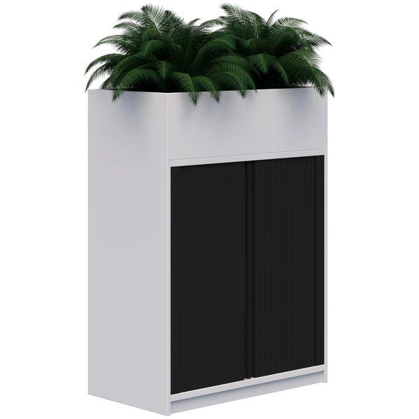 Mascot Tambour Cabinets With Planter Box