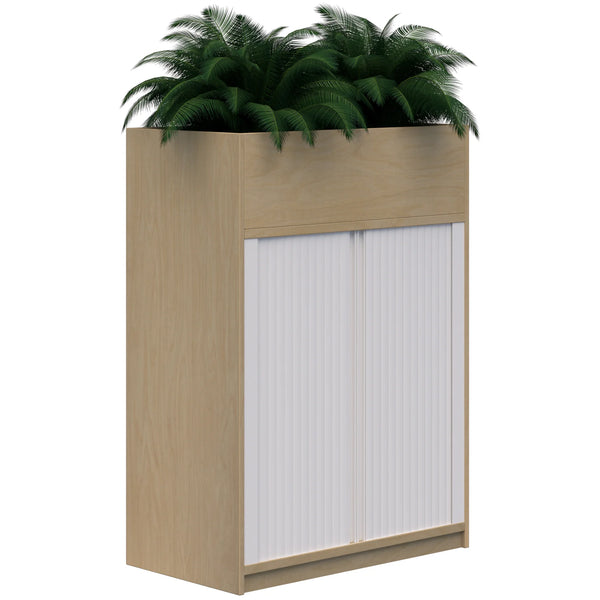 Mascot Tambour Cabinets With Planter Box