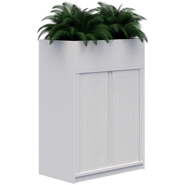 Mascot Tambour Cabinets With Planter Box