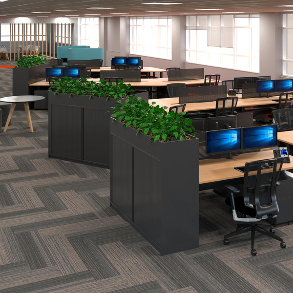 Mascot Tambour Cabinets With Planter Box