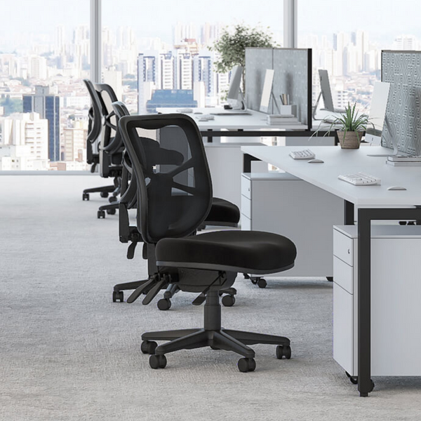 Buro Metro Black Mesh Back Office Chair Black Nylon Base