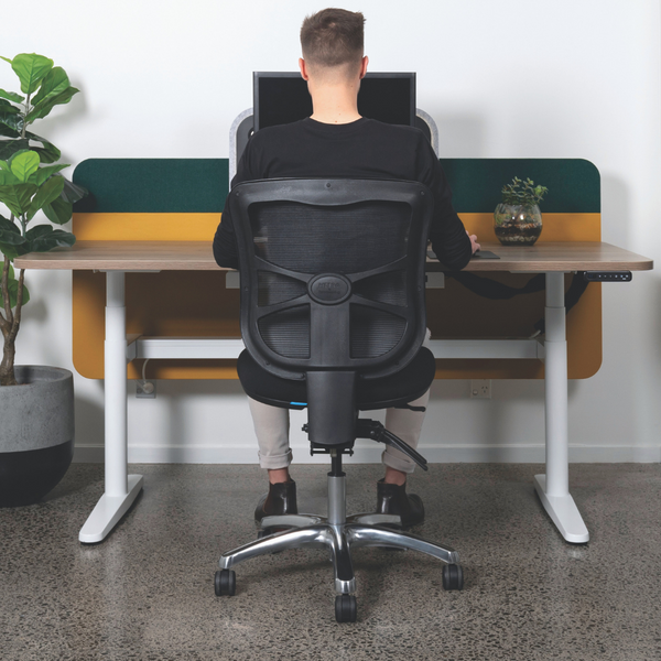 Buro Metro Black Mesh Back Office Chair Polished Base