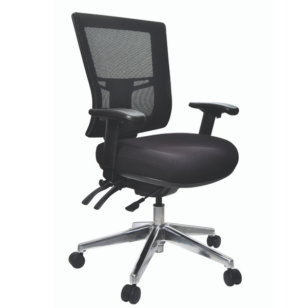 Buro Metro II  24/7 Black Mesh Back Office Chair Polished Base