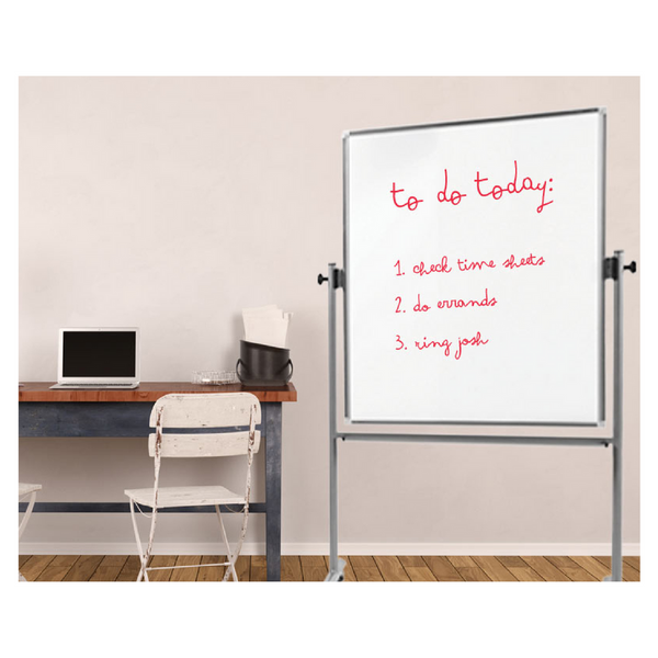 Mobile Pivoting Clarity Porcelain Surface Whiteboard