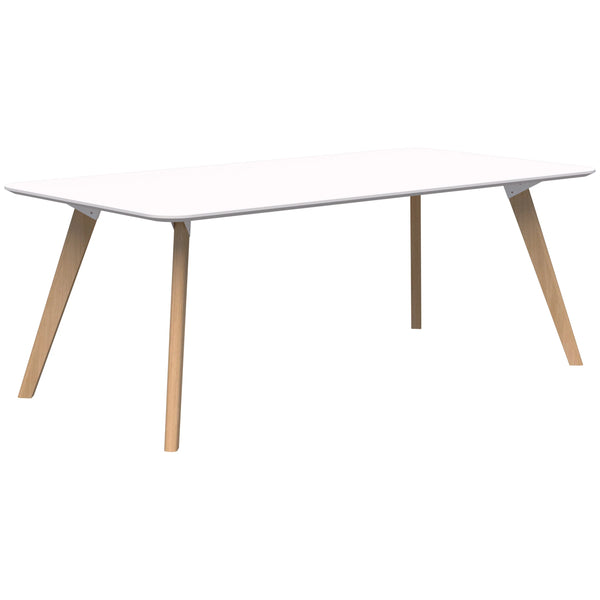 Oslo Rectangle Boardroom Meeting Table Ash Timber Base