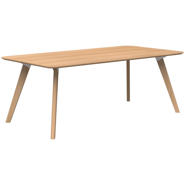 Oslo Rectangle Boardroom Meeting Table Ash Timber Base