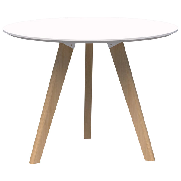 Oslo Round 3 Leg Meeting Table Ash Timber Base