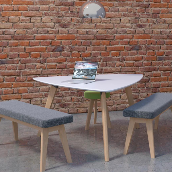 Oslo Tri Meeting Table Ash Timber Base