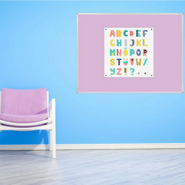 Pinboard with Custom Fabric Single Sided Aluminium Frame