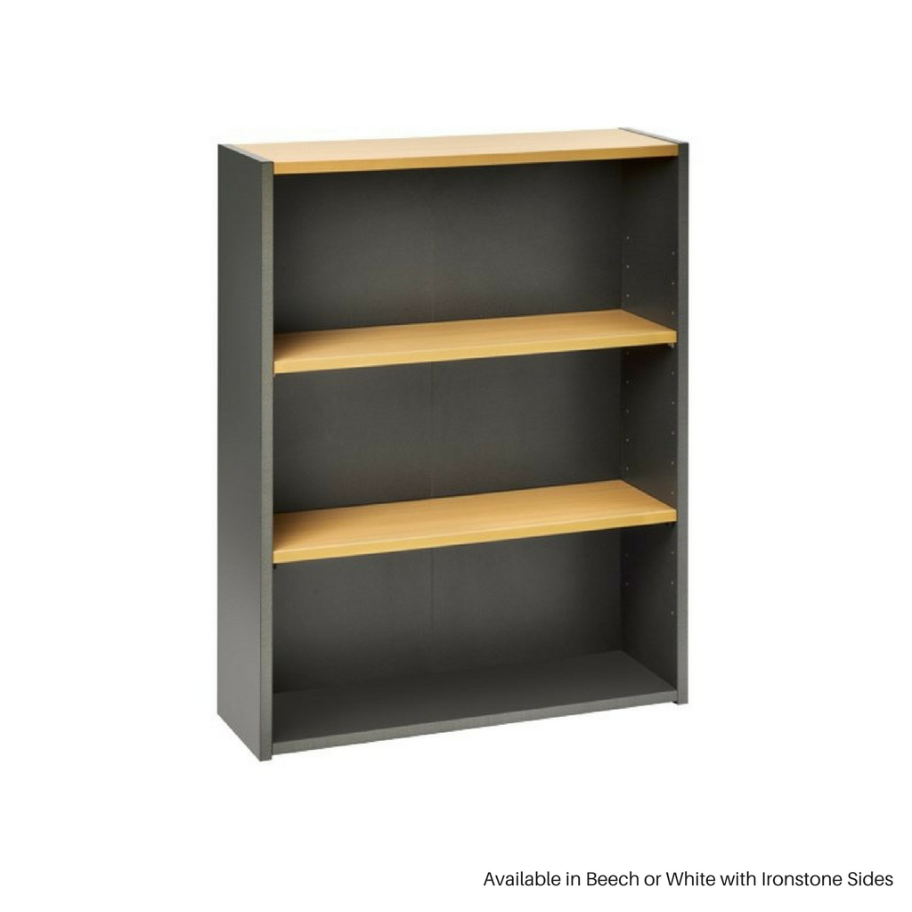 OPD Pulse Bookcase OB515, 1200mm, Ironstone