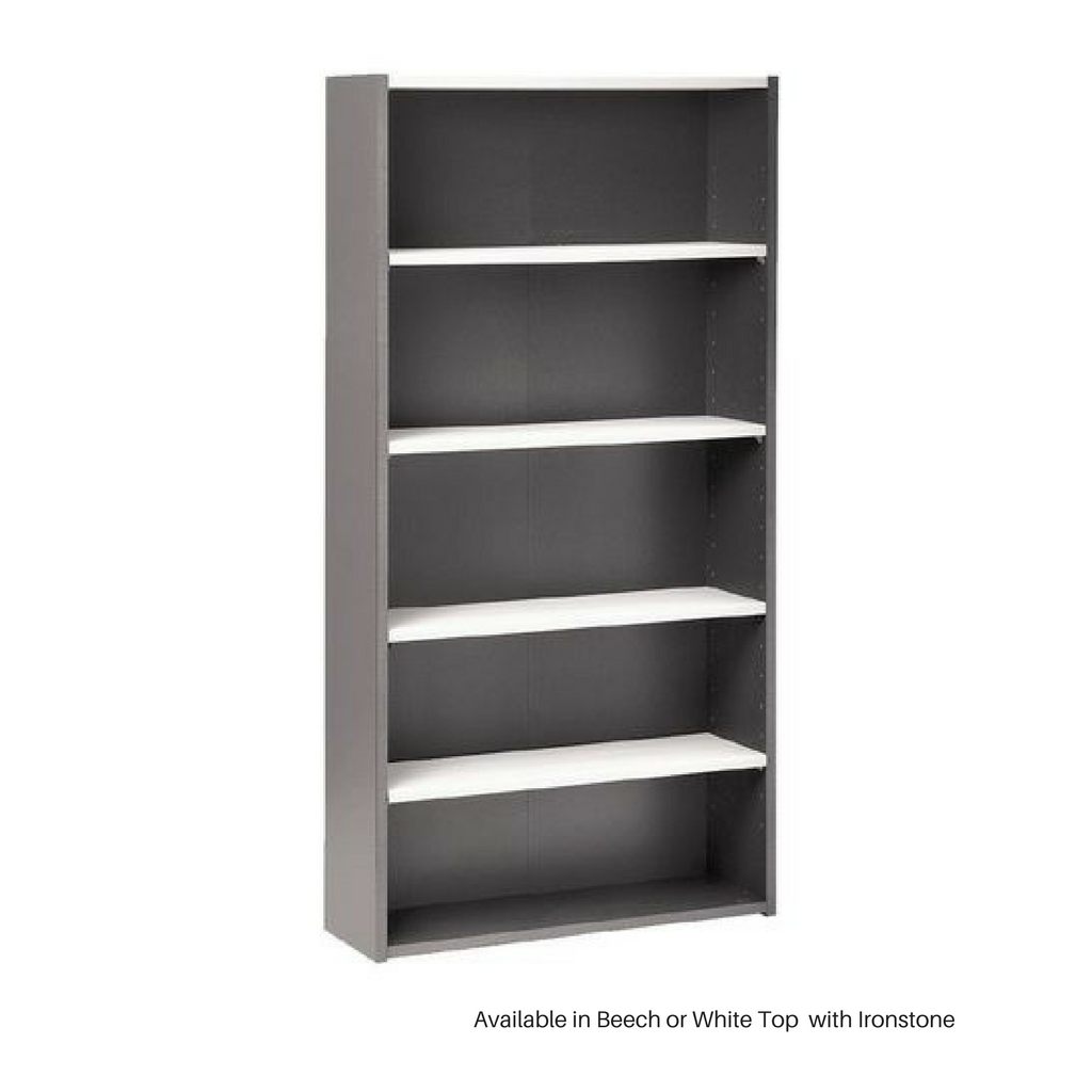 OPD Pulse Bookcase OB215, 1800mm, Ironstone